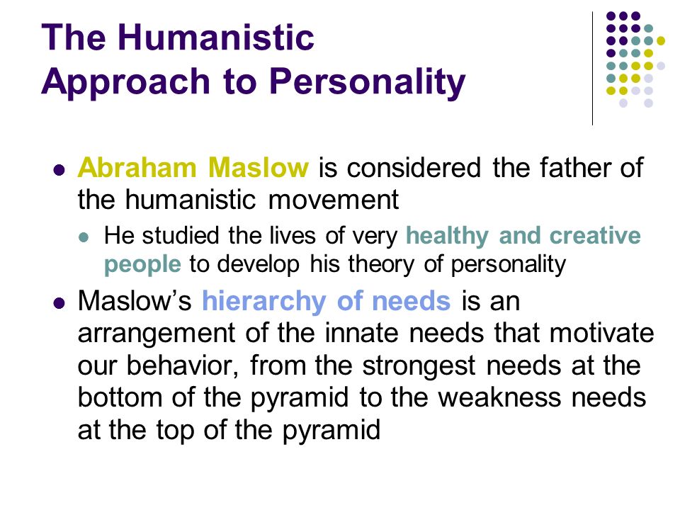 abraham maslow personality theory
