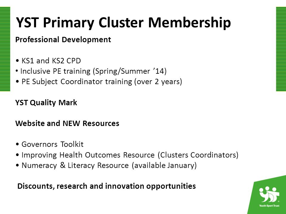 YST Primary Cluster Membership