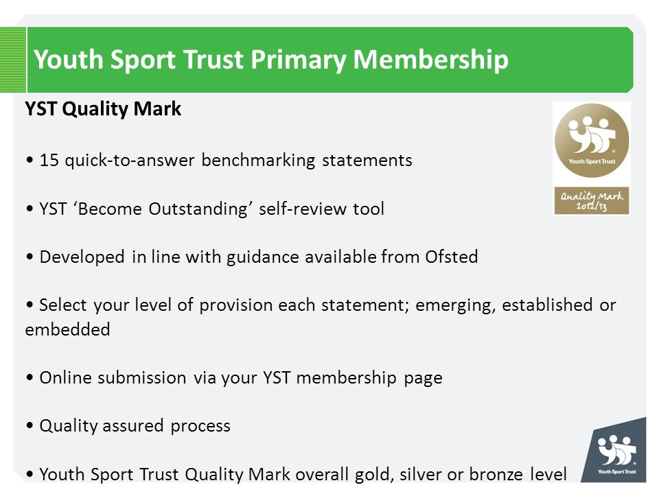 Youth Sport Trust Primary Membership