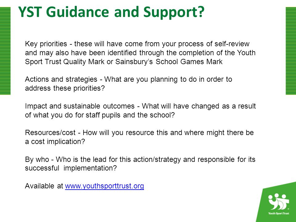 YST Guidance and Support