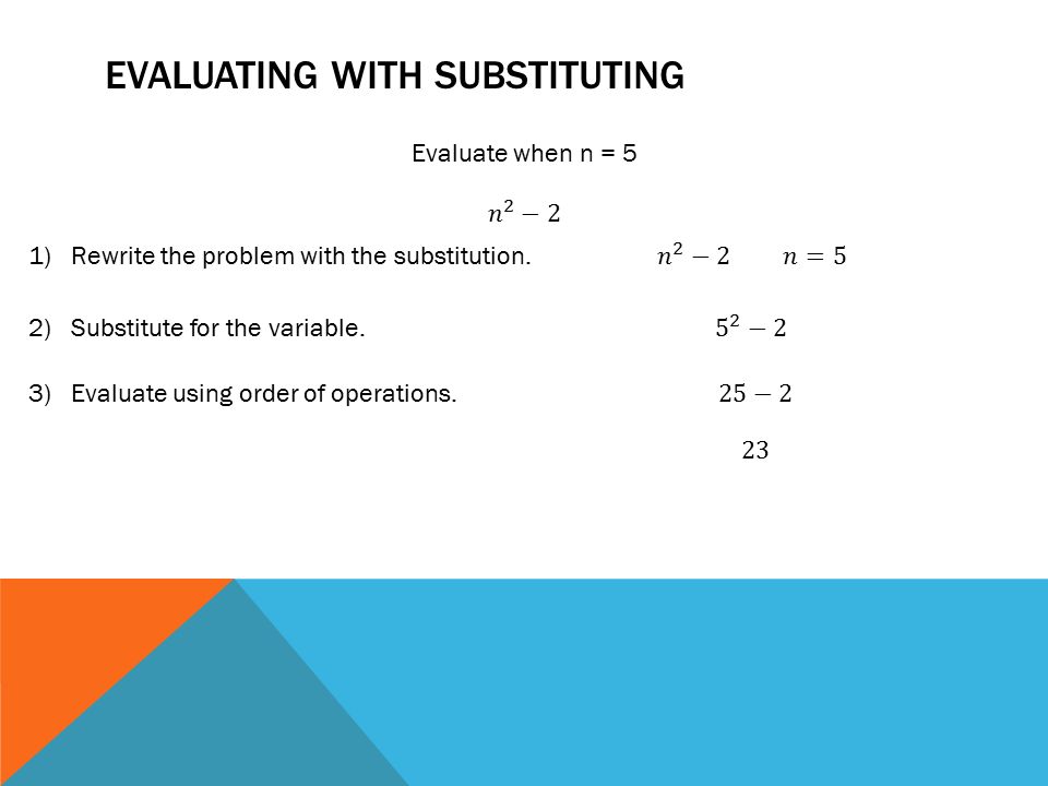 Evaluating with Substituting