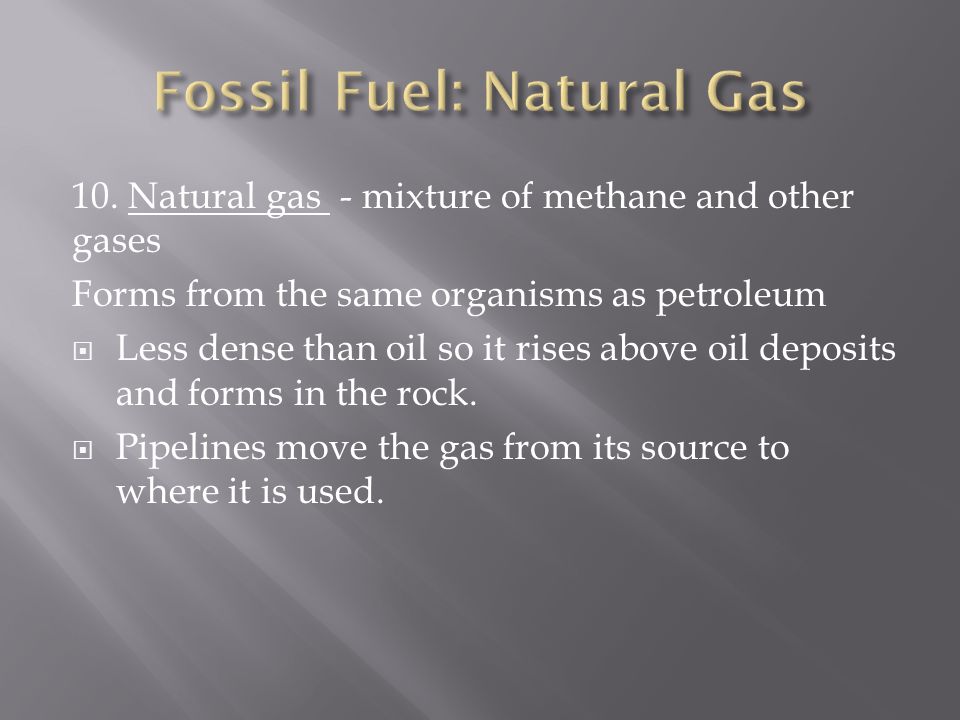 Fossil Fuel: Natural Gas