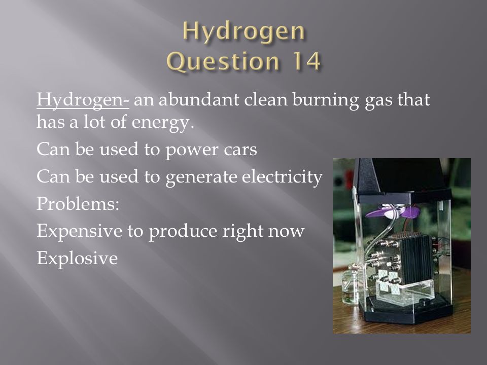 Hydrogen Question 14