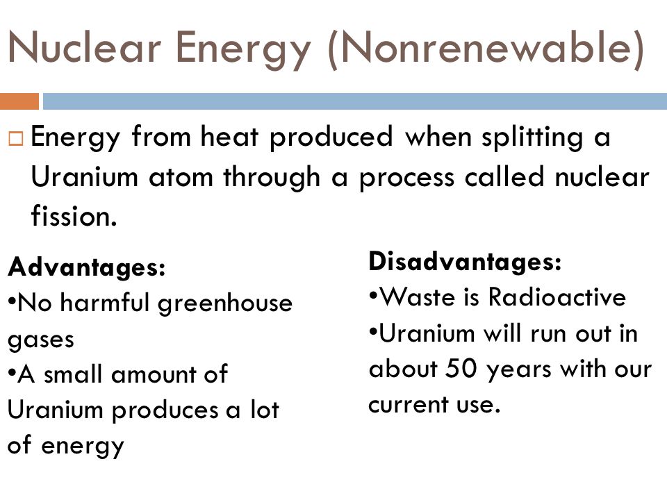 Nuclear Energy (Nonrenewable)
