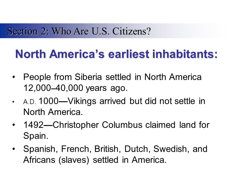 North America’s earliest inhabitants: