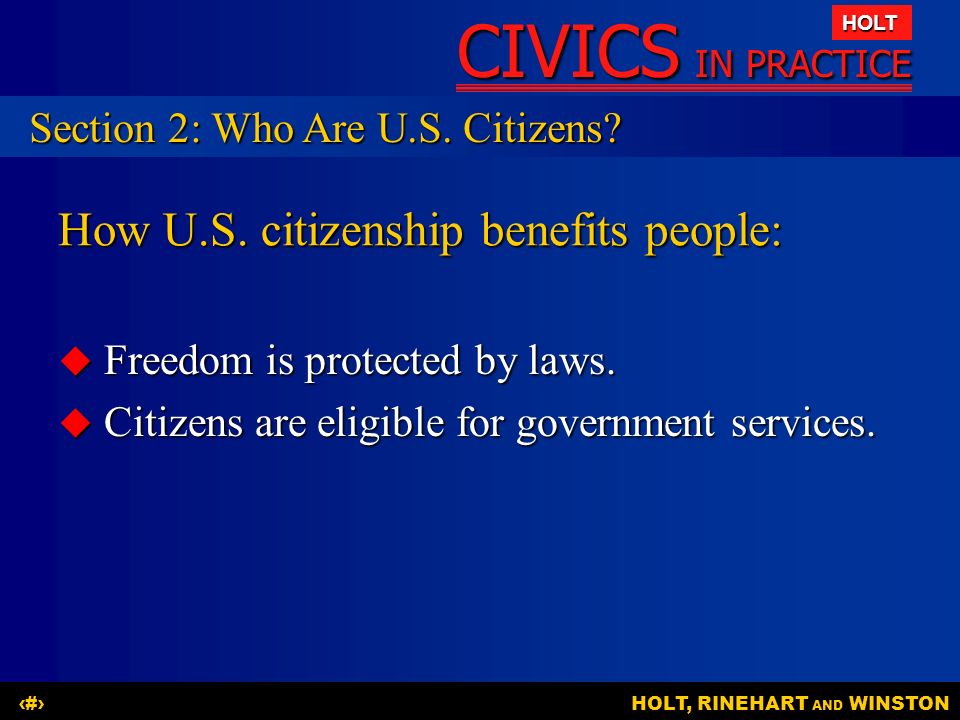 How U.S. citizenship benefits people: