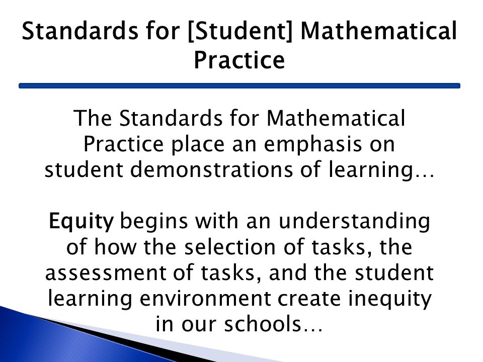 Standards for [Student] Mathematical Practice