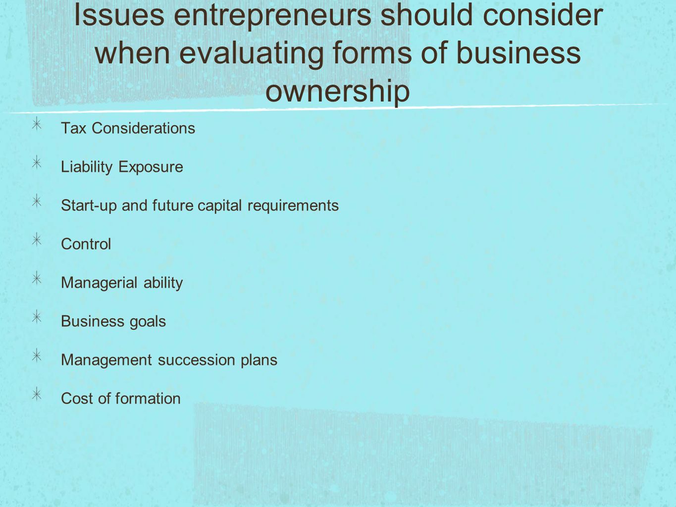 various forms of ownership
