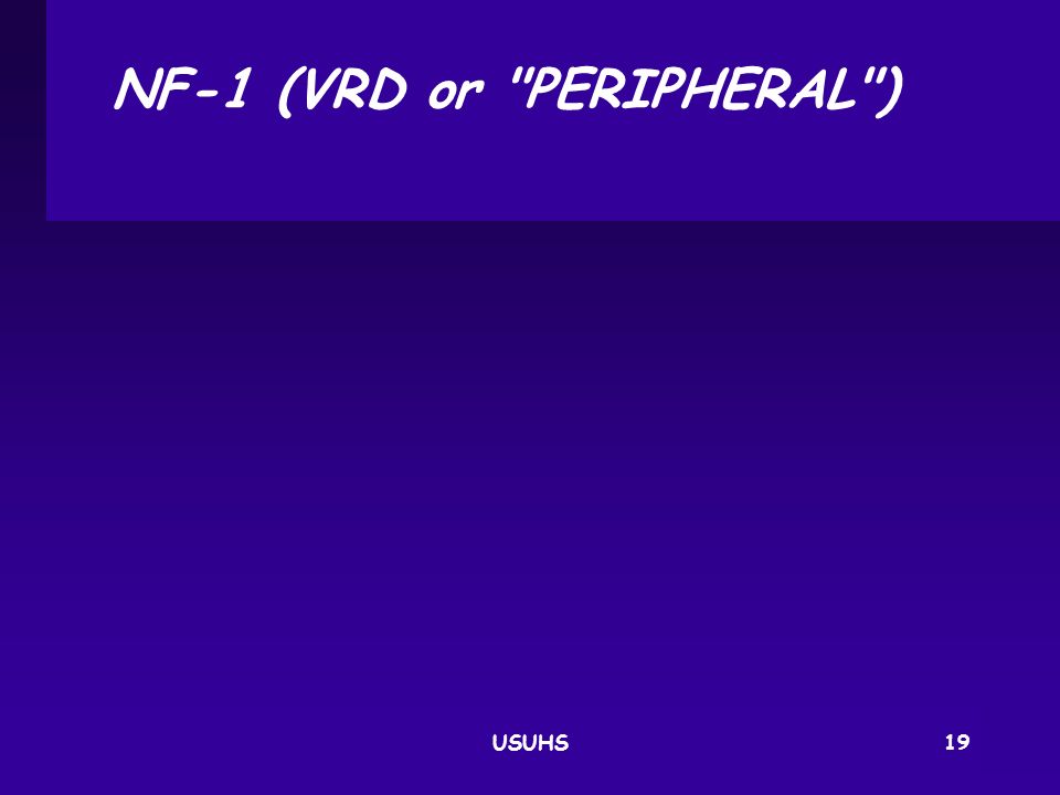 NF‑1 (VRD or PERIPHERAL )