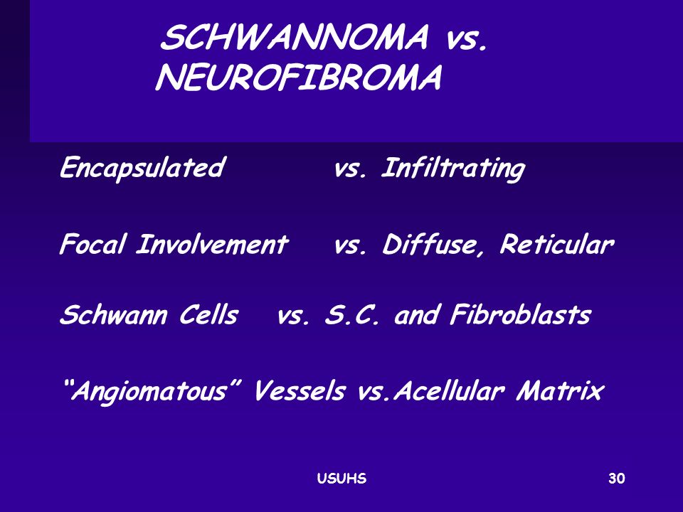 SCHWANNOMA vs. NEUROFIBROMA