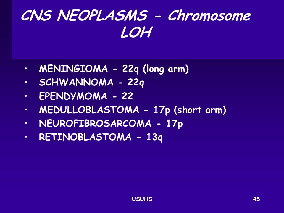 CNS NEOPLASMS - Chromosome LOH