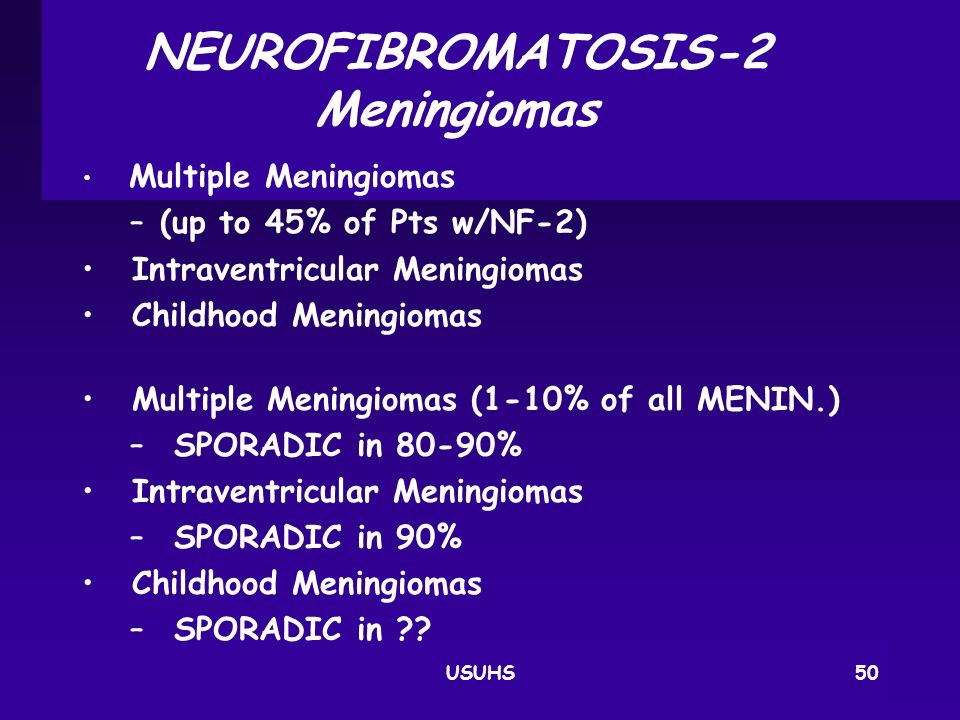 NEUROFIBROMATOSIS‑2 Meningiomas