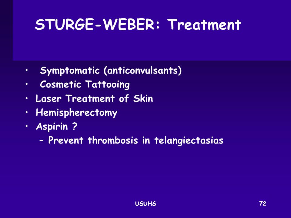 STURGE-WEBER: Treatment