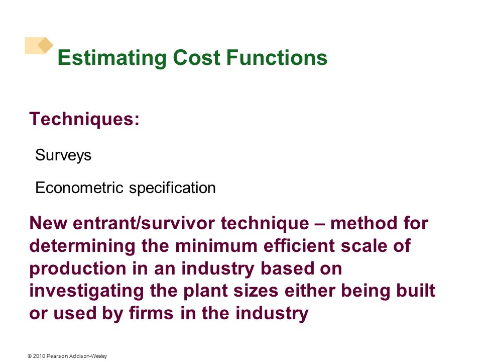 Estimating Cost Functions