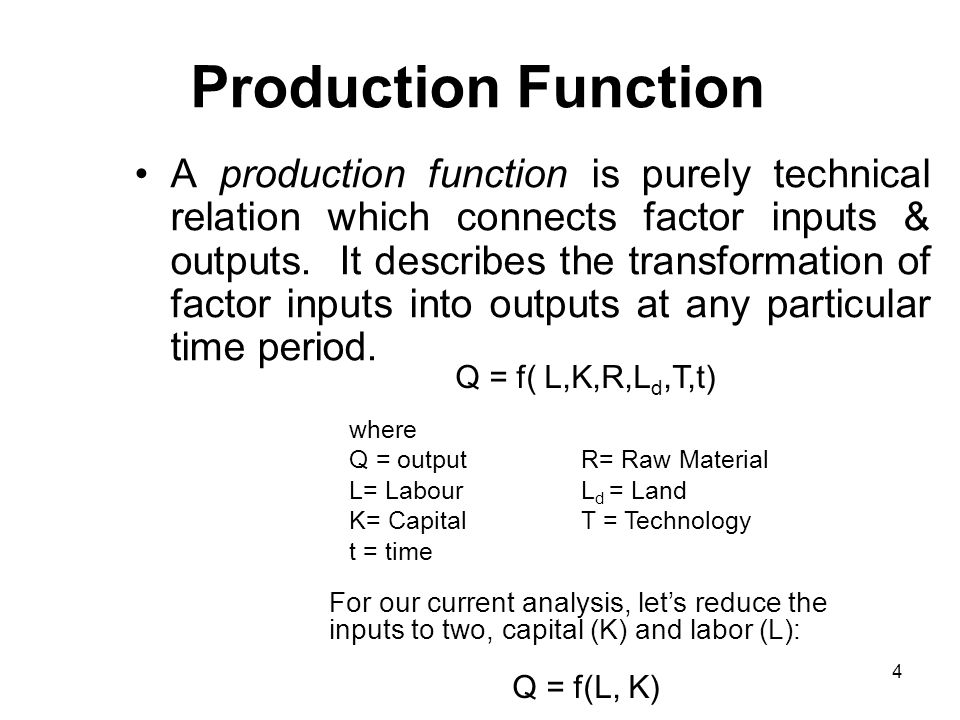 The Theory Of Production Ppt Video Online Download