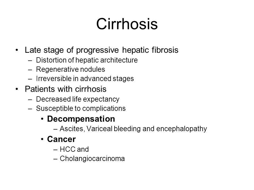 liver cirrhosis disease symptoms