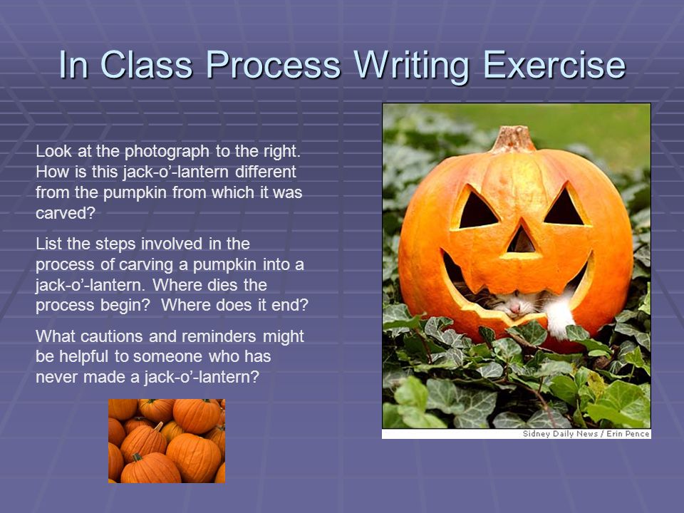 In Class Process Writing Exercise