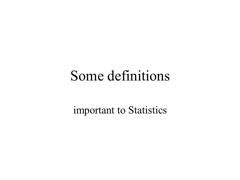 important to Statistics