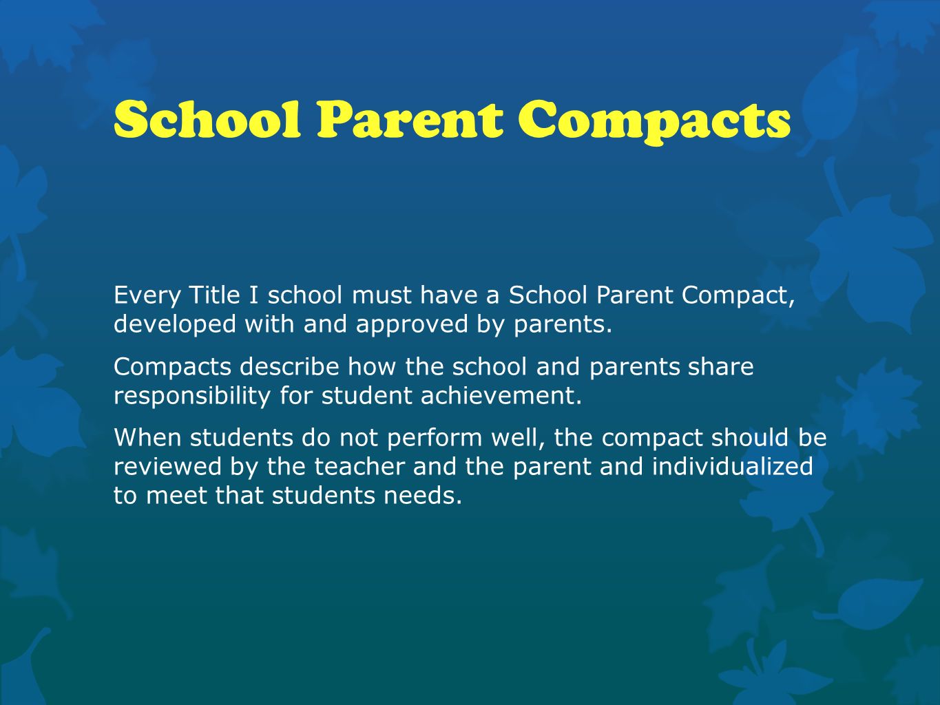 School Parent Compacts
