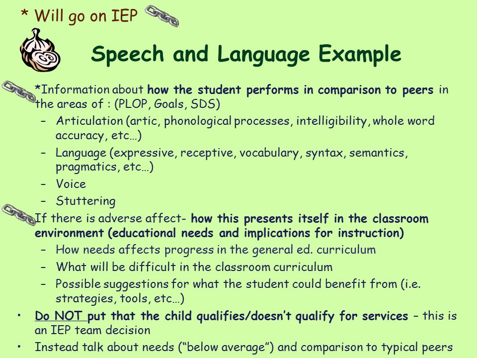 Speech and Language Example