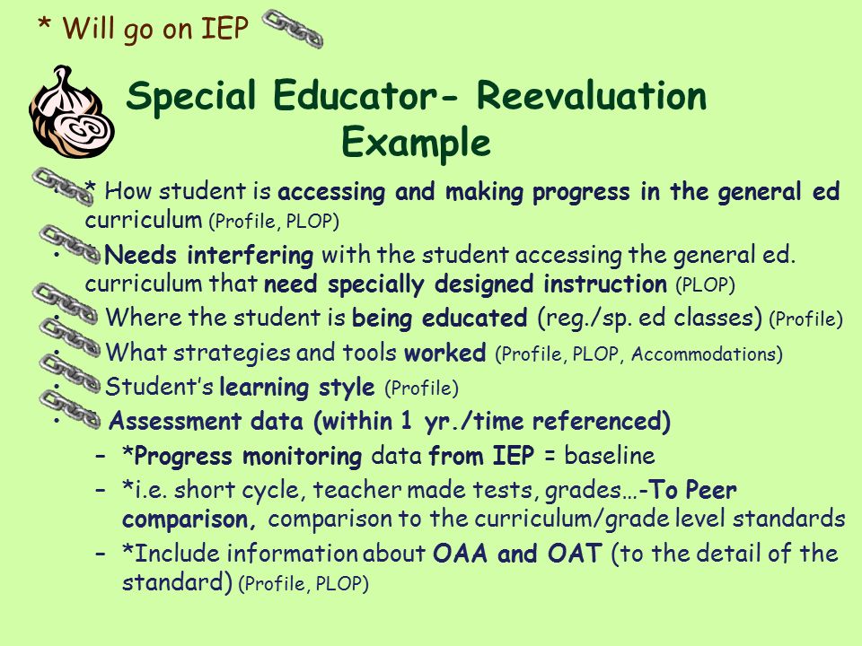 Special Educator- Reevaluation Example