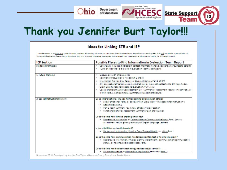 Thank you Jennifer Burt Taylor!!!