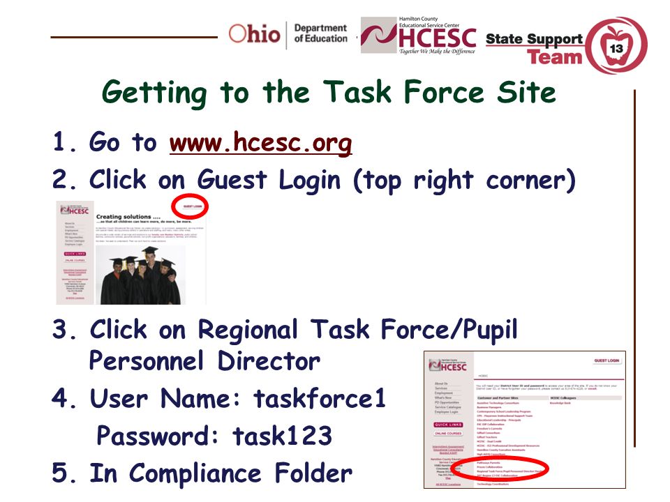 Getting to the Task Force Site