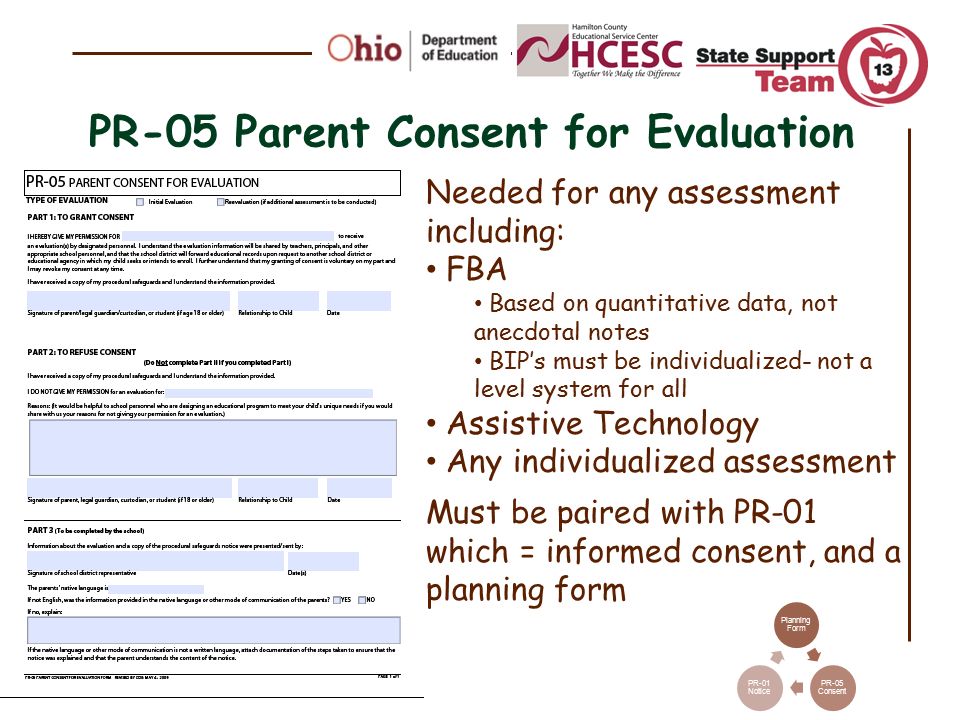 PR-05 Parent Consent for Evaluation
