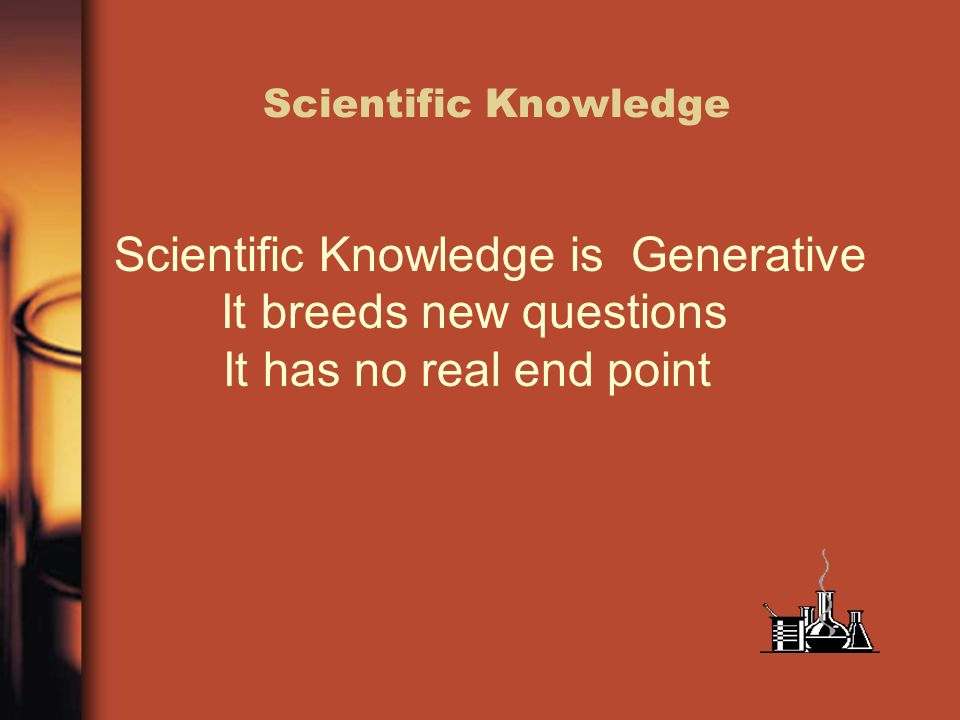 Scientific Knowledge is Generative It breeds new questions