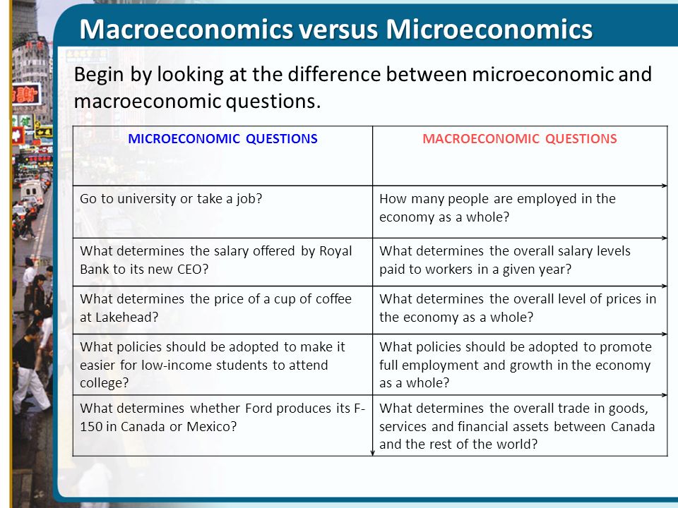 differentiate between micro and macro economics