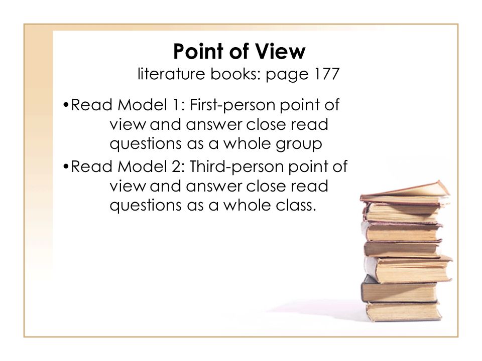 Point of View literature books: page 177