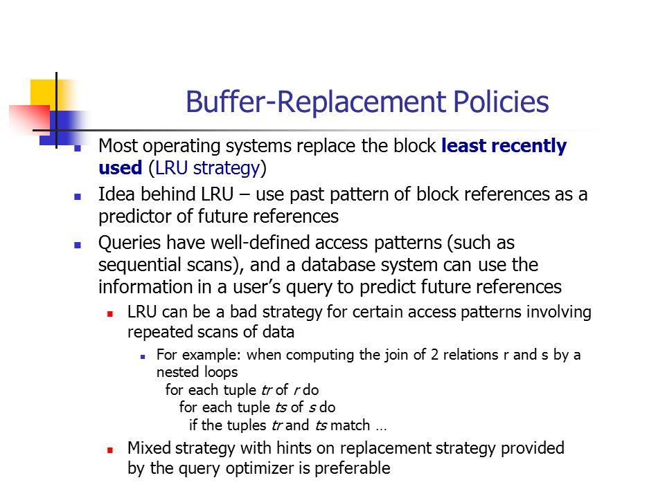 Buffer-Replacement Policies