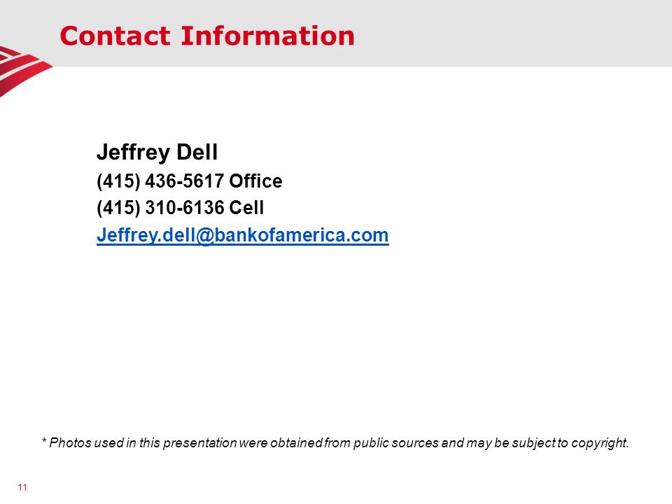 Contact Information Jeffrey Dell. (415) Office. (415) Cell.