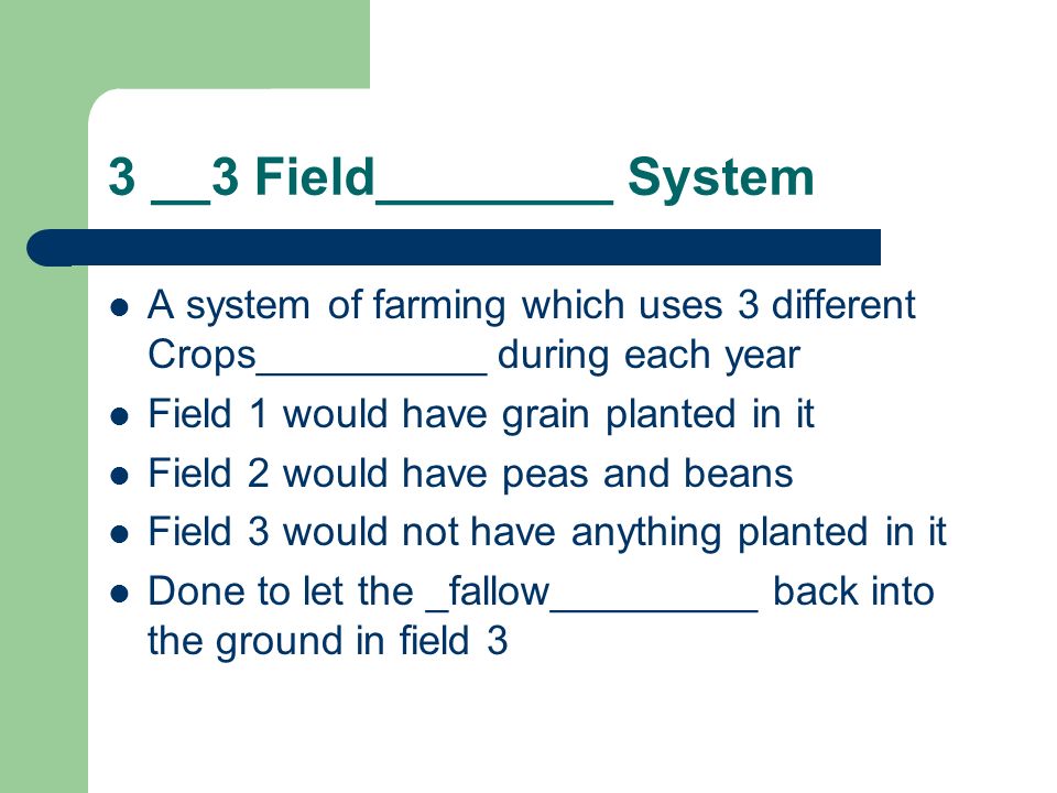 3 __3 Field________ System