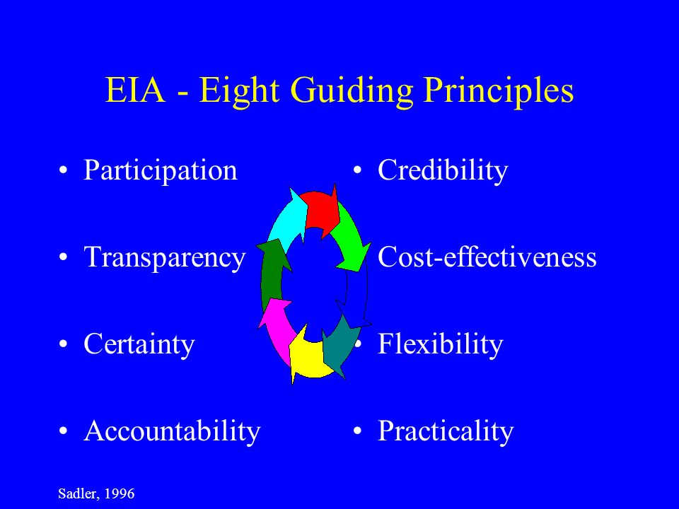 EIA - Eight Guiding Principles