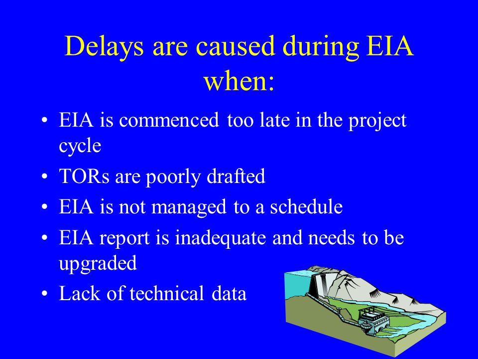 Delays are caused during EIA when: