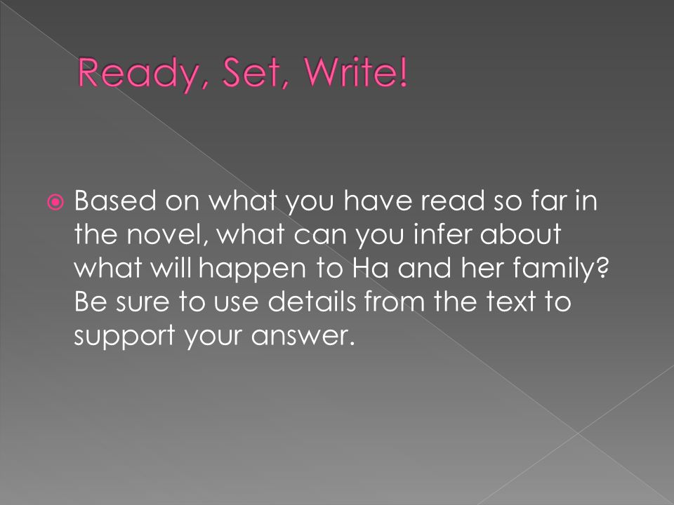 Ready, Set, Write!