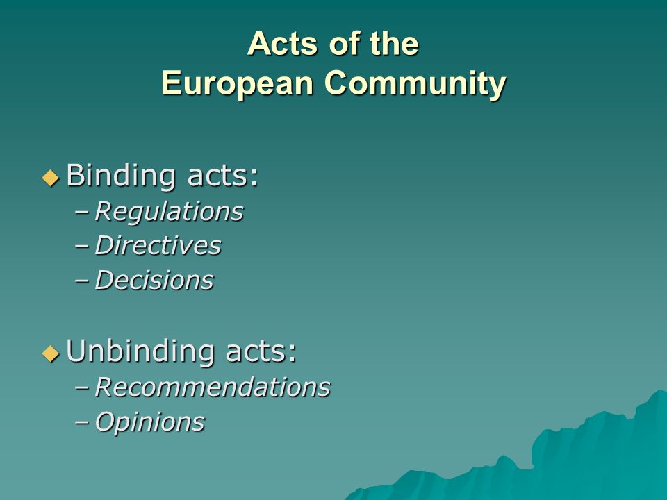 Acts of the European Community