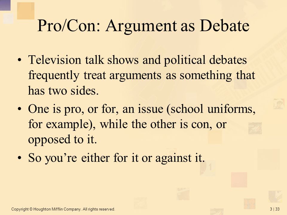 pro con arguments