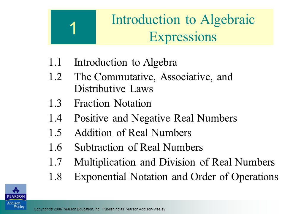 Introduction to Algebraic Expressions