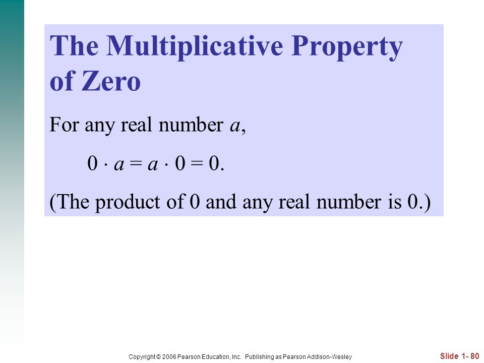 The Multiplicative Property of Zero