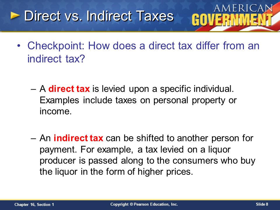Direct vs. Indirect Taxes