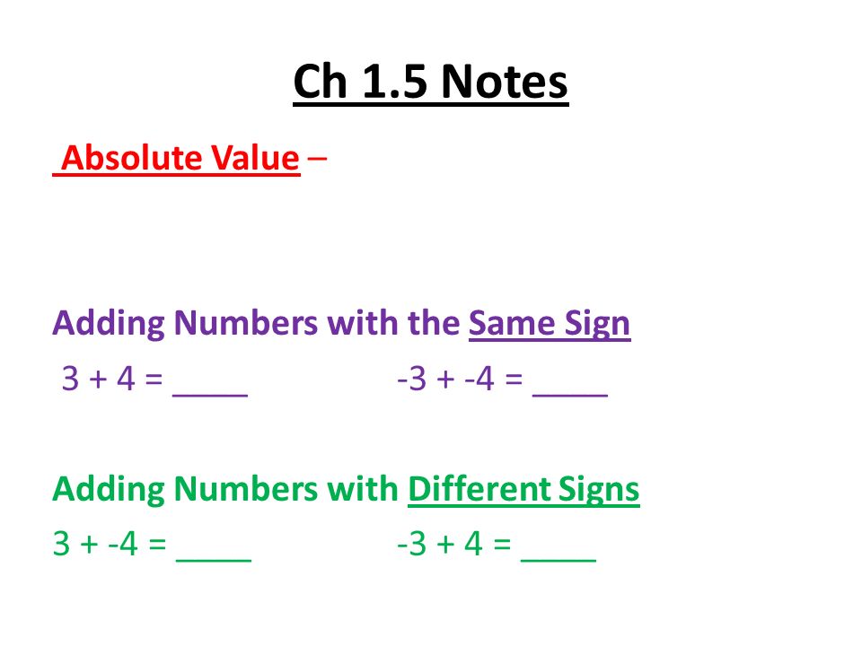Ch 1.5 Notes