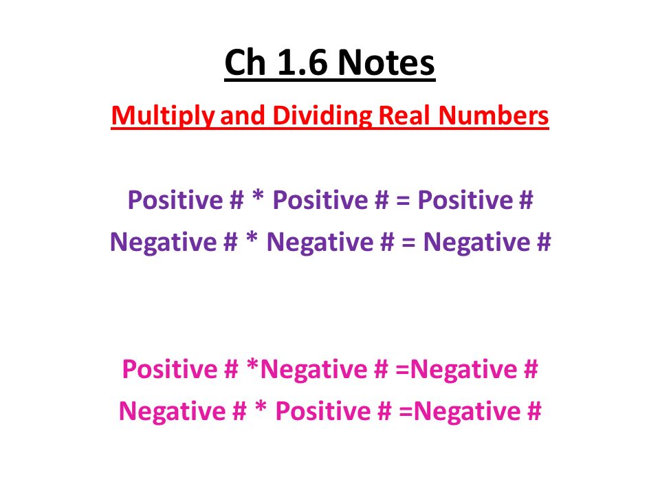 Ch 1.6 Notes