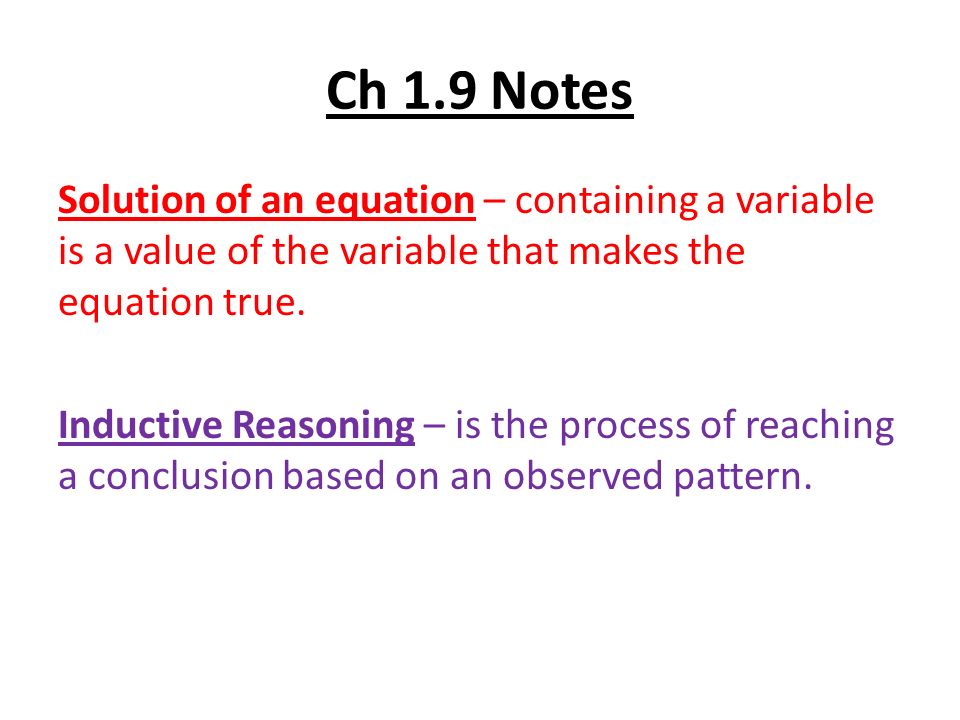 Ch 1.9 Notes