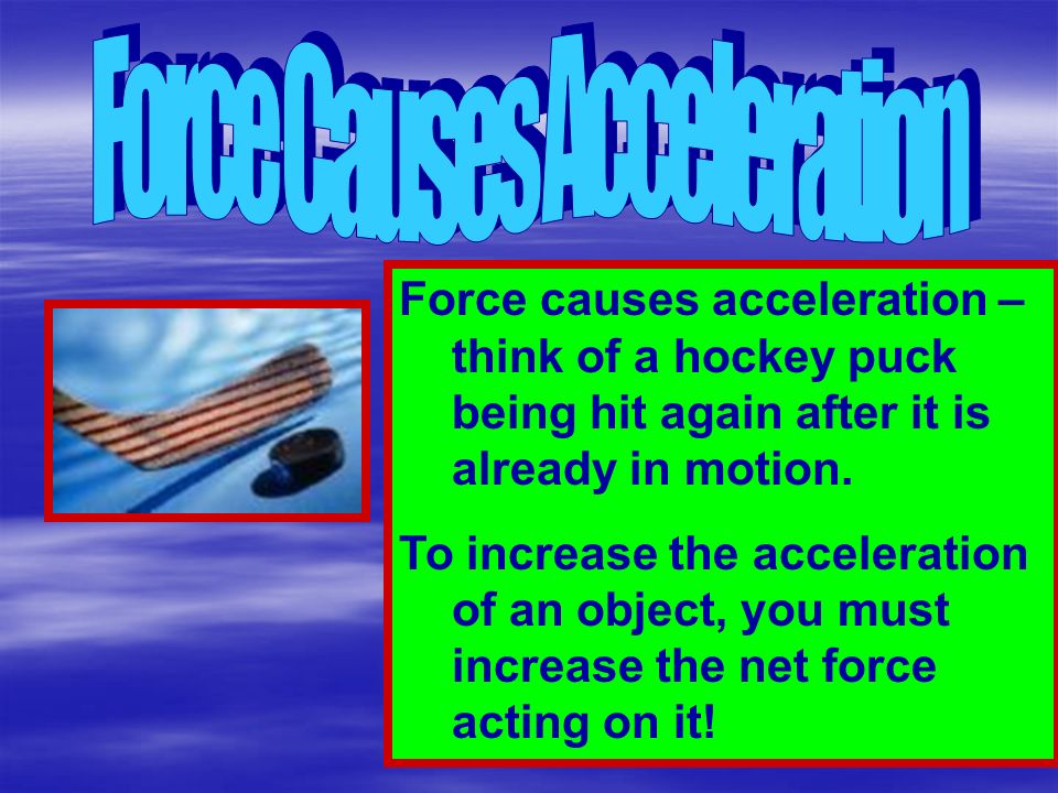 Force Causes Acceleration