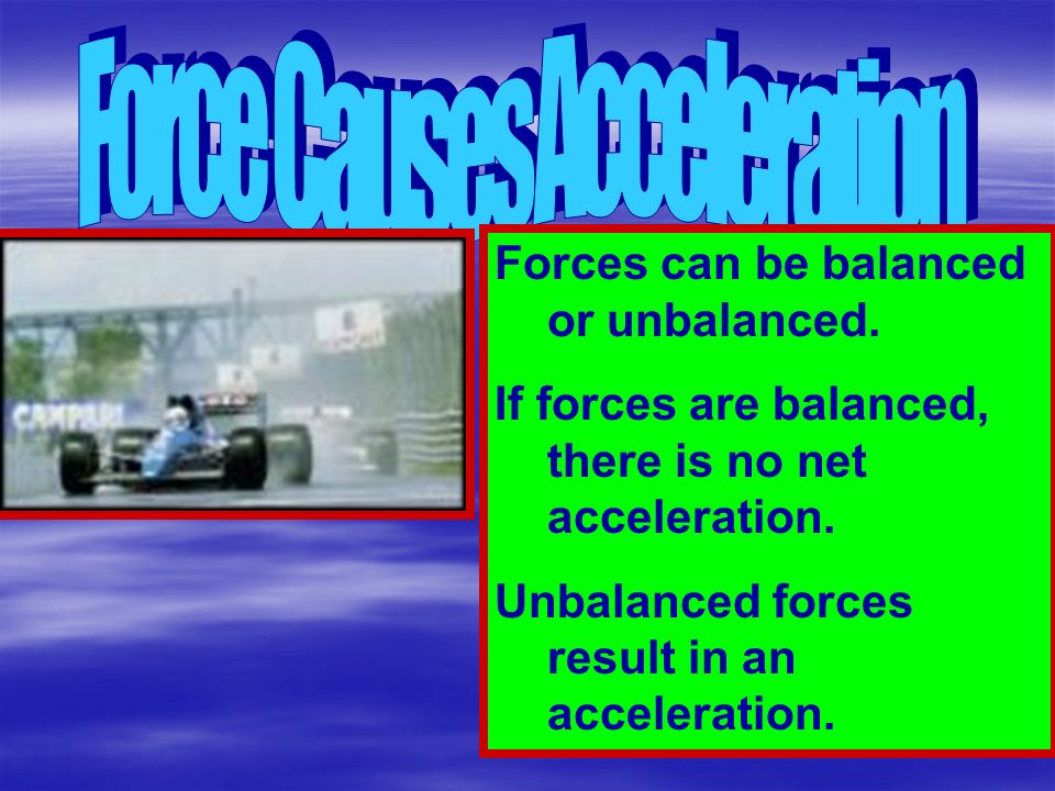 Force Causes Acceleration