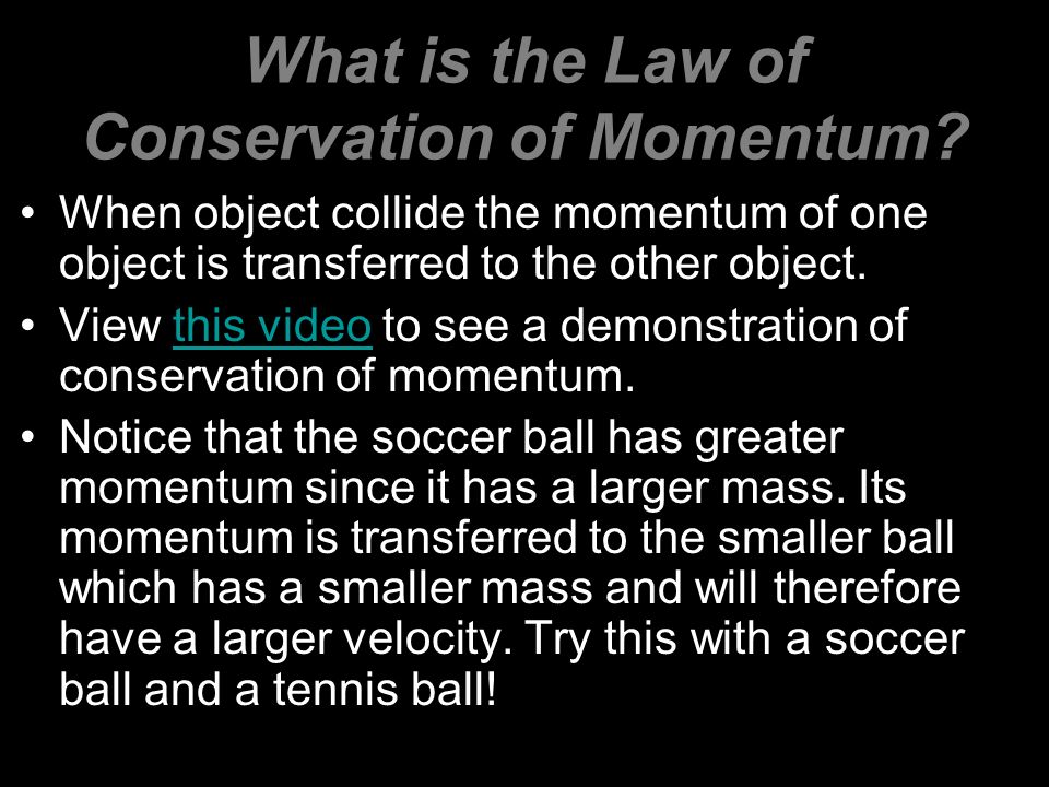 What is the Law of Conservation of Momentum
