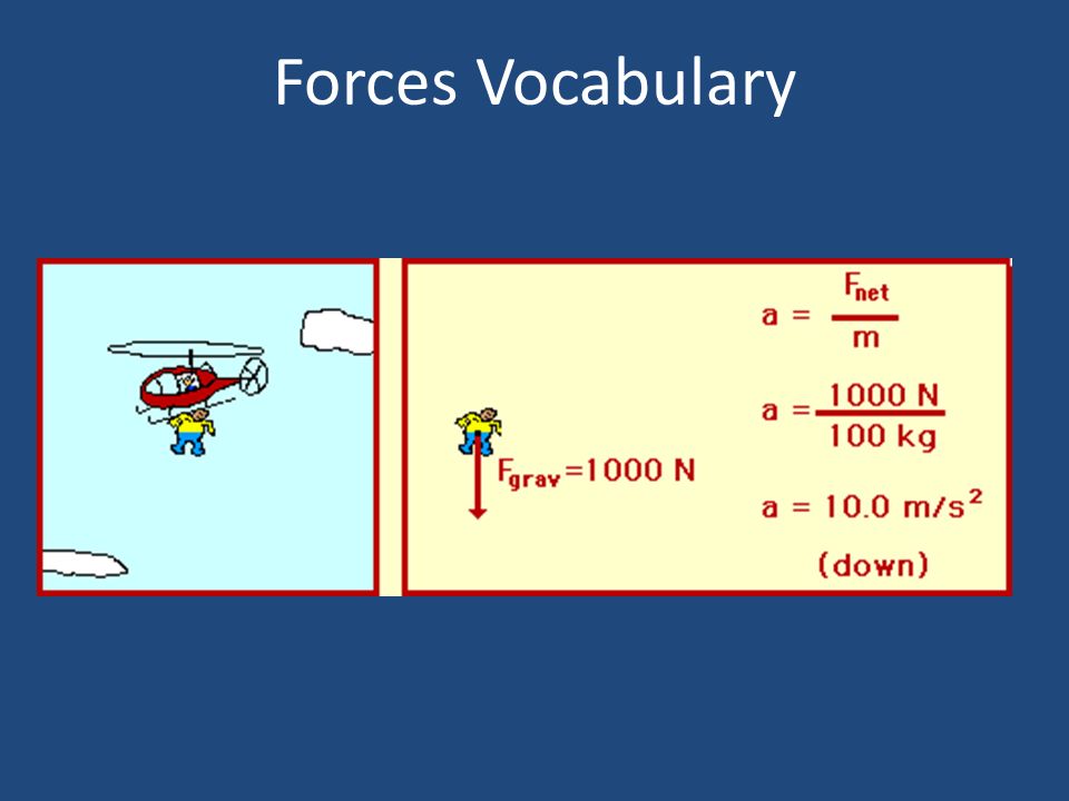 Forces Vocabulary