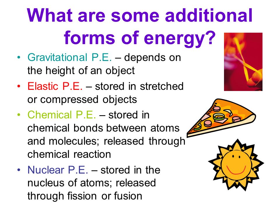 What are some additional forms of energy